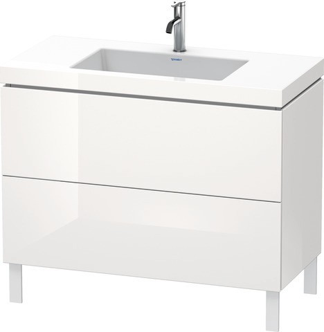 Duravit L-Cube c-bonded Set bodenstehend Weiß Hochglanz 1000x480x698 mm - LC6938O8585 LC6938O8585 von Duravit