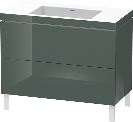 Duravit L-Cube c-bonded Set bodenstehend Dolomiti Grau Hochglanz 1000x480x698 mm - LC6938N3838 LC6938N3838 von Duravit