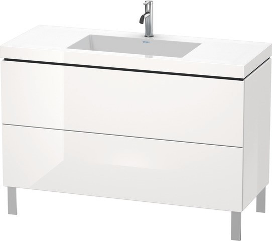 Duravit L-Cube c-bonded Set bodenstehend Weiß Hochglanz 1200x480x698 mm - LC6939O2222 LC6939O2222 von Duravit