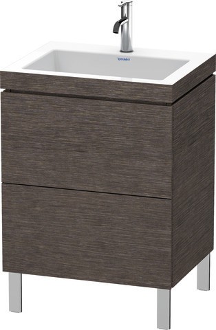 Duravit L-Cube c-bonded Set bodenstehend Eiche dunkel gebürstet Matt 600x480x698 mm - LC6936O7272 LC6936O7272 von Duravit