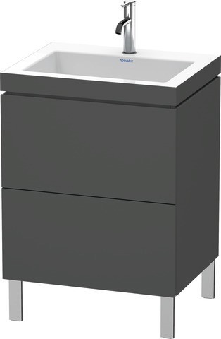 Duravit L-Cube c-bonded Set bodenstehend Graphit Matt 600x480x698 mm - LC6936O4949 LC6936O4949 von Duravit