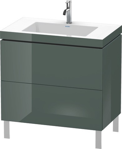 Duravit L-Cube c-bonded Set bodenstehend Dolomiti Grau Hochglanz 800x480x698 mm - LC6937O3838 LC6937O3838 von Duravit