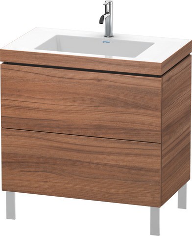 Duravit L-Cube c-bonded Set bodenstehend Nussbaum Matt 800x480x698 mm - LC6937O7979 LC6937O7979 von Duravit