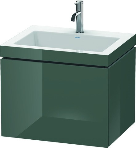 Duravit L-Cube c-bonded Set wandhängend Dolomiti Grau Hochglanz 600x480x500 mm - LC6916O3838 LC6916O3838 von Duravit