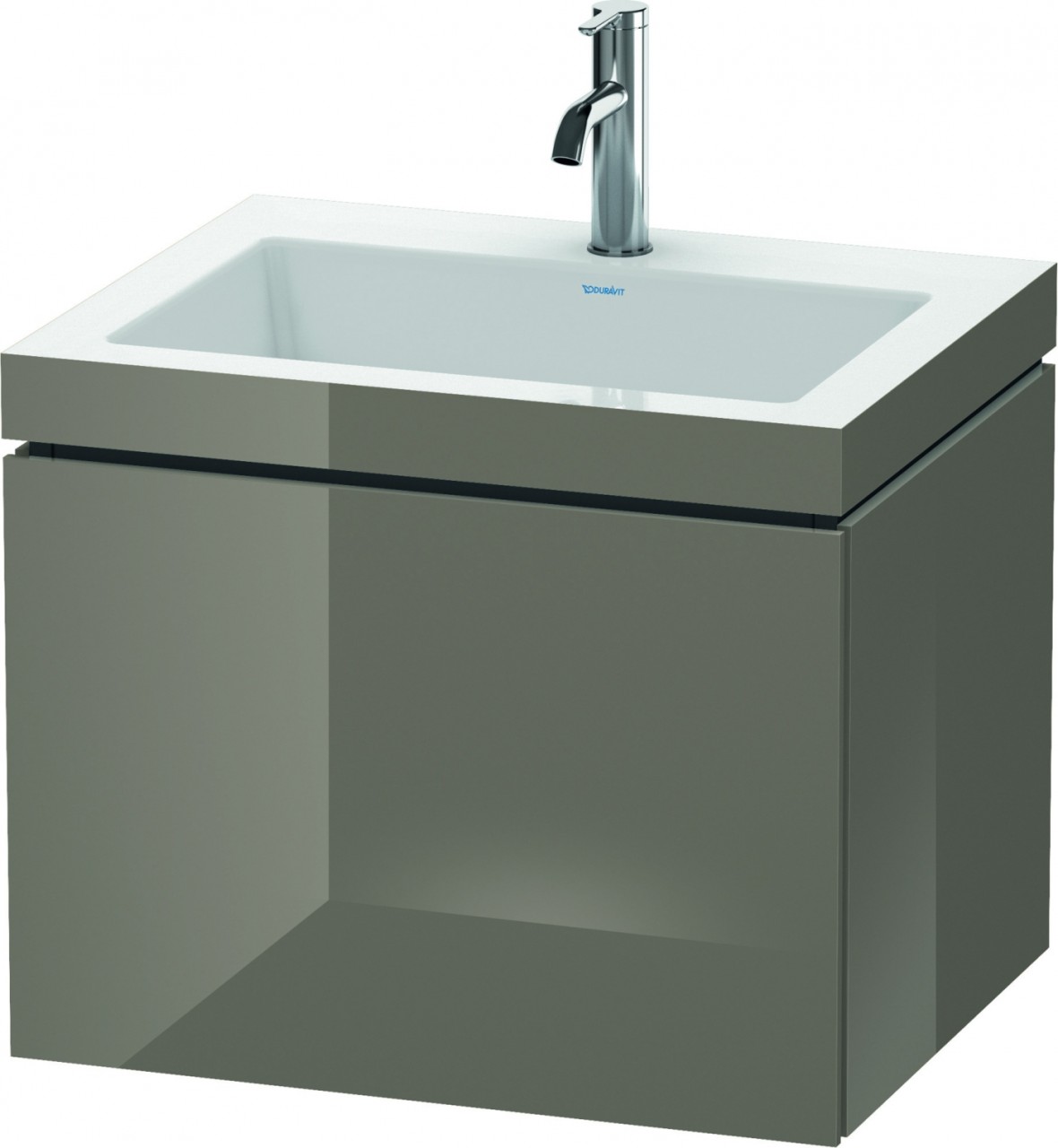 Duravit L-Cube c-bonded Set wandhängend Flanell Grau Hochglanz 600x480x500 mm - LC6916O8989 LC6916O8989 von Duravit