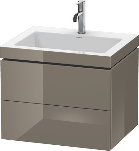 Duravit L-Cube c-bonded Set wandhängend Flanell Grau Hochglanz 600x480x500 mm - LC6926O8989 LC6926O8989 von Duravit