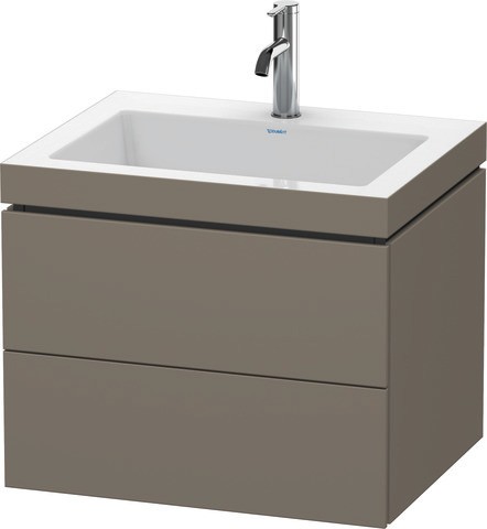 Duravit L-Cube c-bonded Set wandhängend Flanell Grau Seidenmatt 600x480x500 mm - LC6926O9090 LC6926O9090 von Duravit