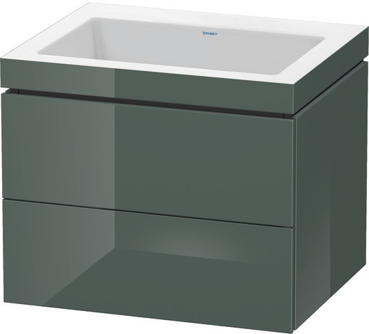 Duravit L-Cube c-bonded Set wandhängend Dolomiti Grau Hochglanz 600x480x500 mm - LC6926N3838 LC6926N3838 von Duravit