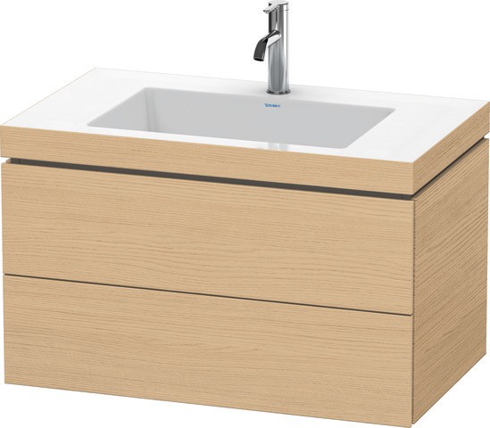 Duravit L-Cube c-bonded Set wandhängend Natur Eiche Matt 800x480x500 mm - LC6927O3030 LC6927O3030 von Duravit