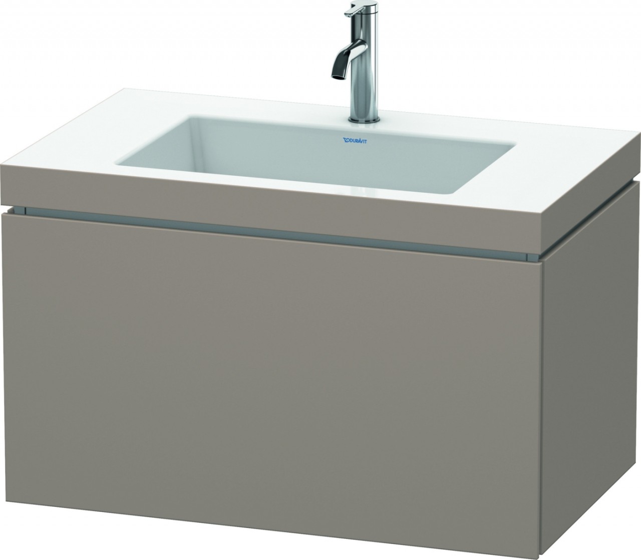 Duravit L-Cube c-bonded Set wandhängend Basalt Matt 800x480x500 mm - LC6917O4343 LC6917O4343 von Duravit