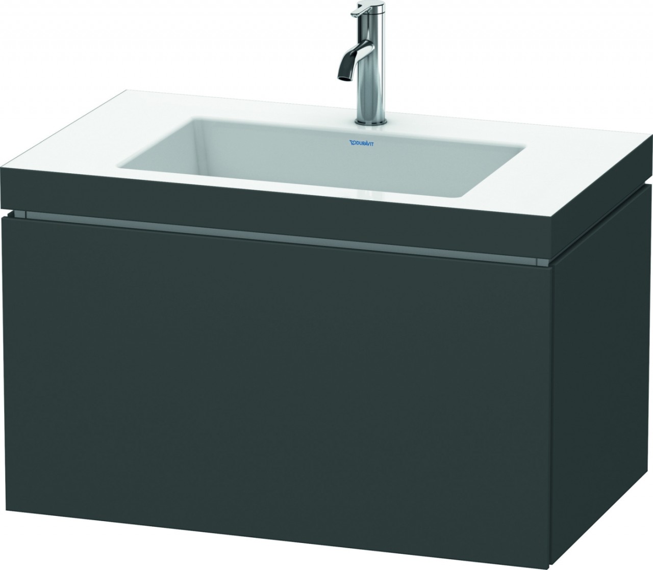 Duravit L-Cube c-bonded Set wandhängend Graphit Matt 800x480x500 mm - LC6917O4949 LC6917O4949 von Duravit