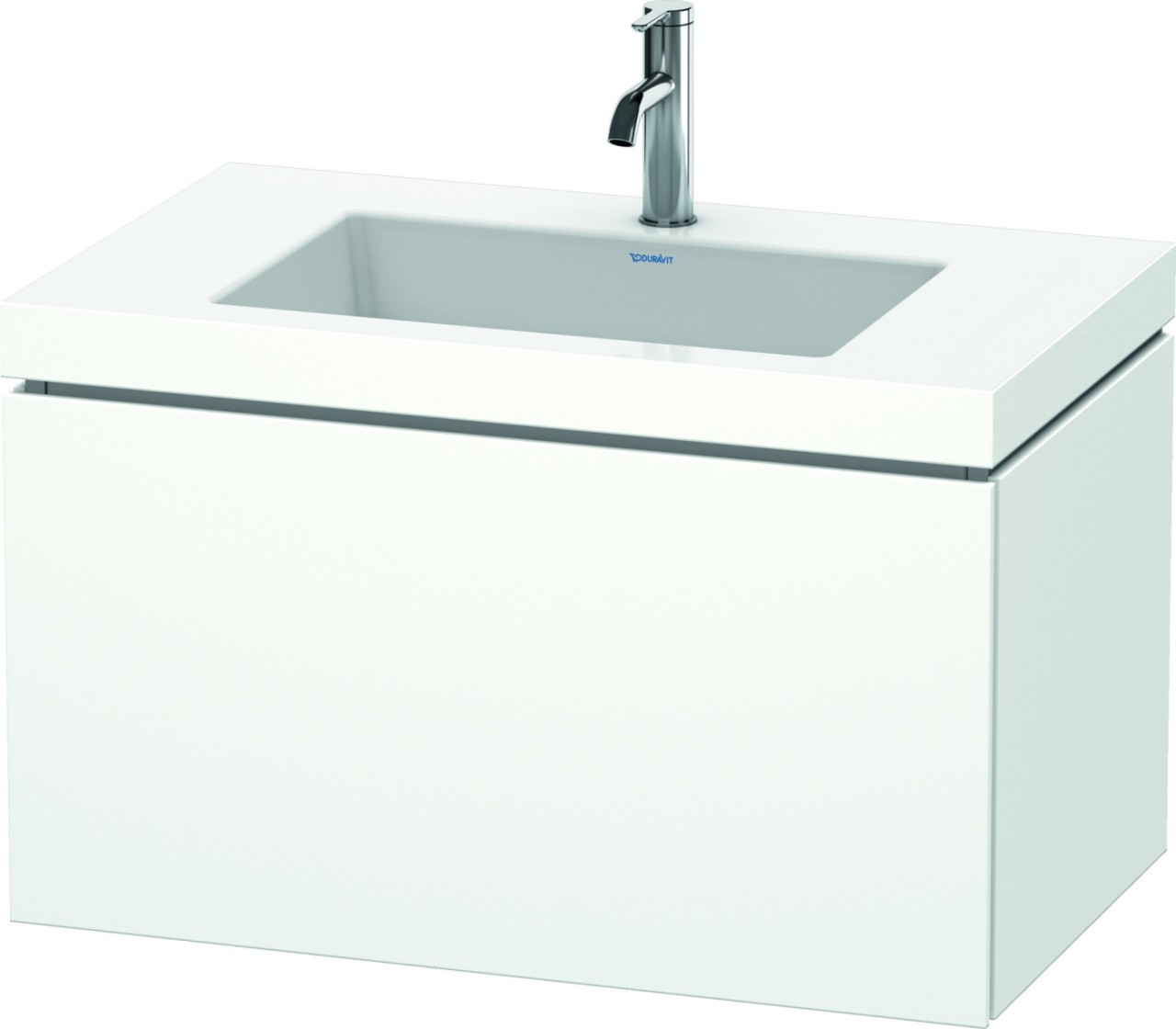 Duravit L-Cube c-bonded Set wandhängend Weiß Matt 800x480x500 mm - LC6917O1818 LC6917O1818 von Duravit