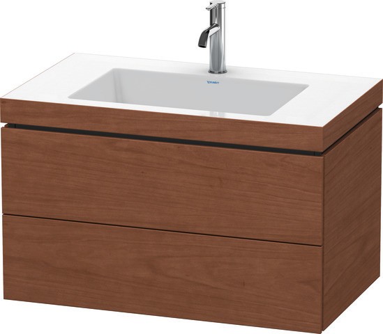 Duravit L-Cube c-bonded Set wandhängend Amerikanischer Nussbaum Matt 800x480x500 mm - LC6927O1313 LC6927O1313 von Duravit