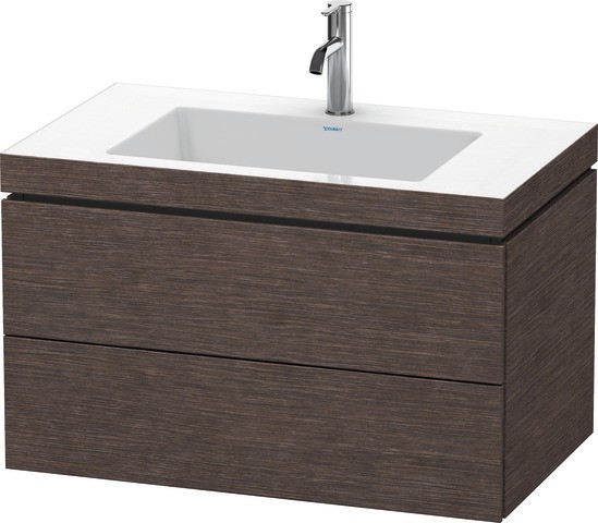 Duravit L-Cube c-bonded Set wandhängend Eiche dunkel gebürstet Matt 800x480x500 mm - LC6927O7272 LC6927O7272 von Duravit