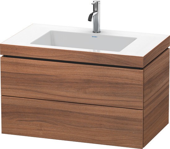 Duravit L-Cube c-bonded Set wandhängend Nussbaum Matt 800x480x500 mm - LC6927O7979 LC6927O7979 von Duravit