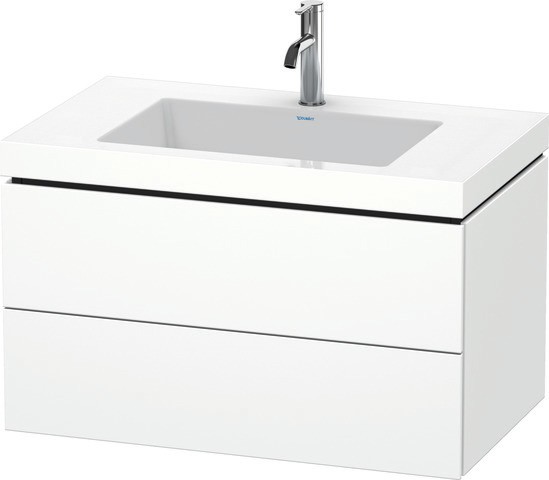 Duravit L-Cube c-bonded Set wandhängend Weiß Matt 800x480x500 mm - LC6927O1818 LC6927O1818 von Duravit