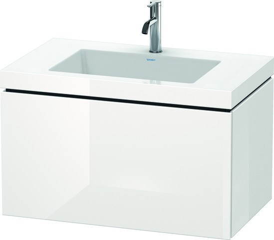 Duravit L-Cube c-bonded Set wandhängend Basalt Matt 800x480x500 mm - LC6917N4343 LC6917N4343 von Duravit