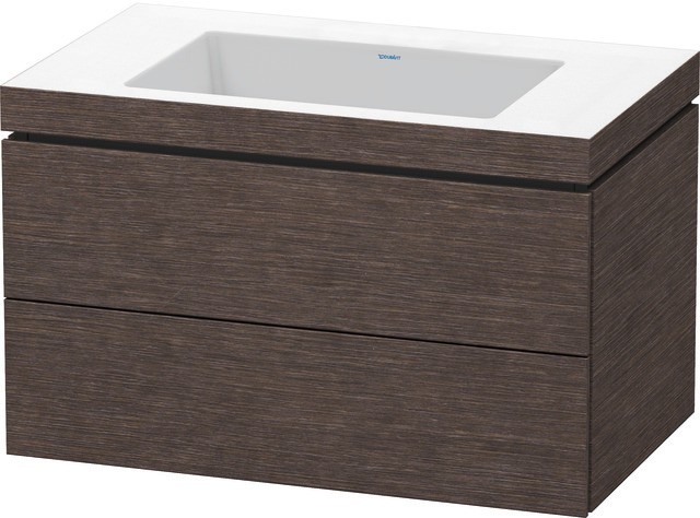 Duravit L-Cube c-bonded Set wandhängend Eiche dunkel gebürstet Matt 800x480x500 mm - LC6927N7272 LC6927N7272 von Duravit