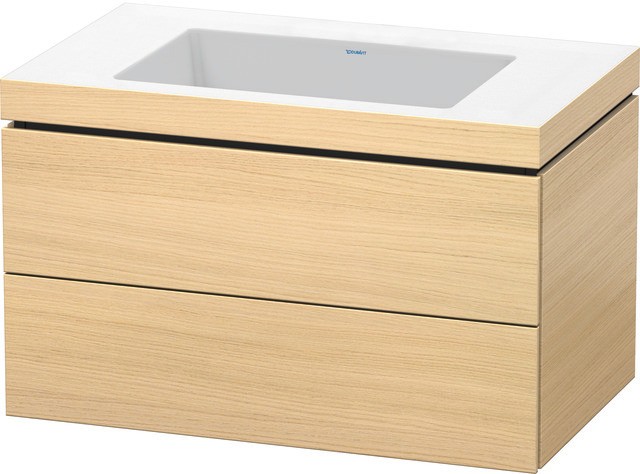 Duravit L-Cube c-bonded Set wandhängend Mediterrane Eiche Matt 800x480x500 mm - LC6927N7171 LC6927N7171 von Duravit