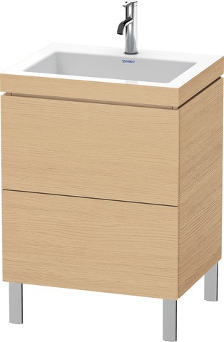 Duravit L-Cube c-bonded Set bodenstehend Natur Eiche Matt 600x480x698 mm - LC6936O3030 LC6936O3030 von Duravit