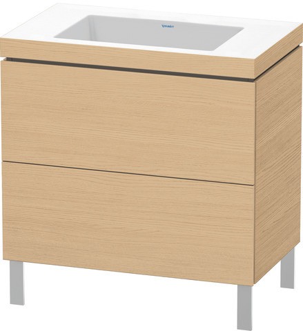 Duravit L-Cube c-bonded Set bodenstehend Natur Eiche Matt 800x480x698 mm - LC6937N3030 LC6937N3030 von Duravit