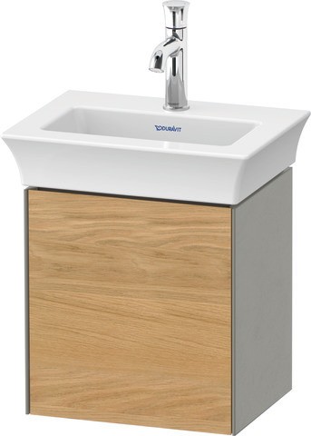 Duravit White Tulip Waschtischunterbau wandhängend Natur Eiche & Stein Grau Matt & Seidenmatt 384x29 WT4240LH592 von Duravit