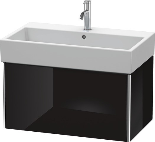 Duravit XSquare Waschtischunterbau wandhängend Schwarz Hochglanz 784x460x397 mm - XS409504040 XS409504040 von Duravit