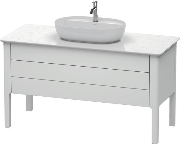 Duravit Luv Konsolenwaschtischunterbau bodenstehend Weiß Seidenmatt 1338x570x743 mm - LU956603636 LU956603636 von Duravit