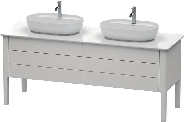 Duravit Luv Konsolenwaschtischunterbau bodenstehend Nordic Weiß Seidenmatt 1733x570x743 mm - LU9567B LU9567B3939 von Duravit