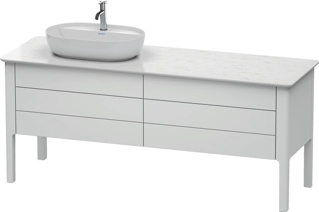 Duravit Luv Konsolenwaschtischunterbau bodenstehend Weiß Seidenmatt 1733x570x743 mm - LU9568L3636 LU9568L3636 von Duravit