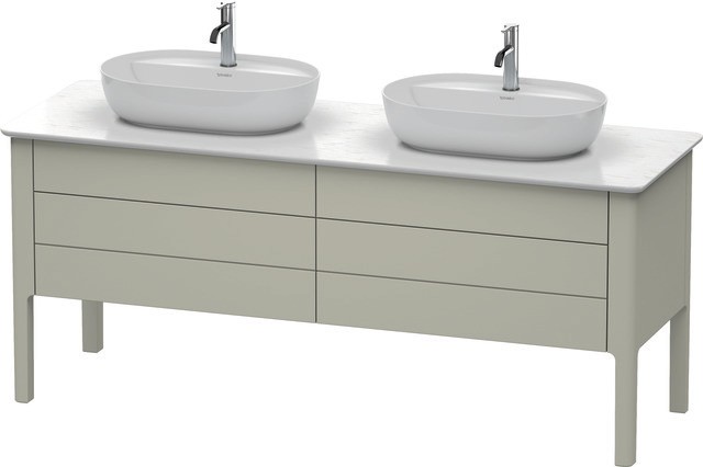 Duravit Luv Konsolenwaschtischunterbau bodenstehend Taupe Seidenmatt 1733x570x743 mm - LU9567B6060 LU9567B6060 von Duravit