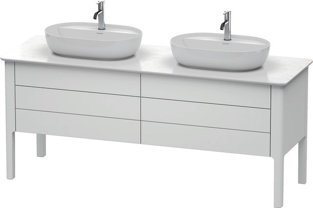 Duravit Luv Konsolenwaschtischunterbau bodenstehend Weiß Seidenmatt 1733x570x743 mm - LU9567B3636 LU9567B3636 von Duravit