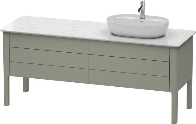 Duravit Luv Konsolenwaschtischunterbau bodenstehend Stein Grau Seidenmatt 1733x570x743 mm - LU9568R9 LU9568R9292 von Duravit