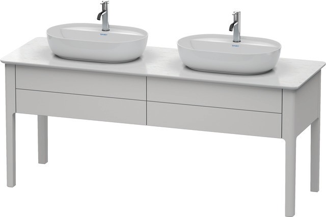 Duravit Luv Konsolenwaschtischunterbau bodenstehend Nordic Weiß Seidenmatt 1733x570x743 mm - LU9562B LU9562B3939 von Duravit