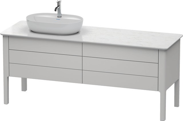 Duravit Luv Konsolenwaschtischunterbau bodenstehend Nordic Weiß Seidenmatt 1733x570x743 mm - LU9568L LU9568L3939 von Duravit