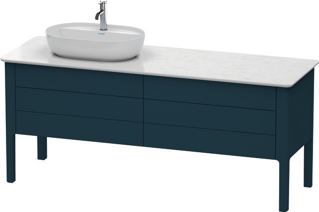 Duravit Luv Konsolenwaschtischunterbau bodenstehend Nachtblau Seidenmatt 1733x570x743 mm - LU9568L98 LU9568L9898 von Duravit