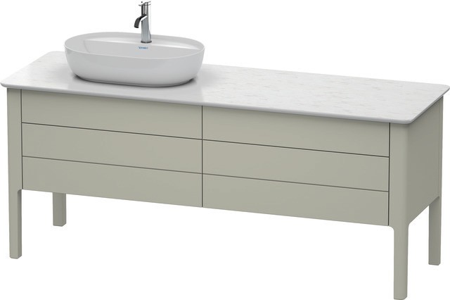 Duravit Luv Konsolenwaschtischunterbau bodenstehend Taupe Seidenmatt 1733x570x743 mm - LU9568L6060 LU9568L6060 von Duravit