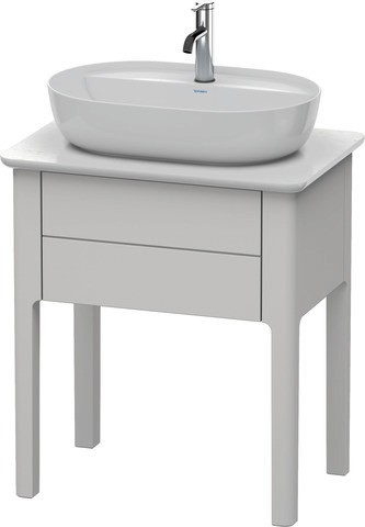 Duravit Luv Konsolenwaschtischunterbau bodenstehend Nordic Weiß Seidenmatt 638x450x743 mm - LU956003 LU956003939 von Duravit