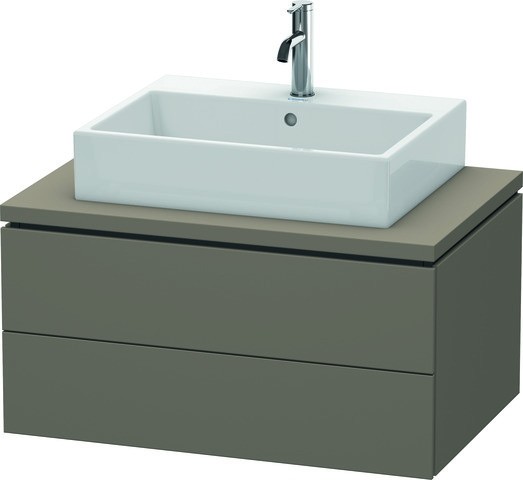 Duravit L-Cube Konsolenwaschtischunterbau wandhängend Flanell Grau Seidenmatt 820x547x400 mm - LC581 LC581709090 von Duravit