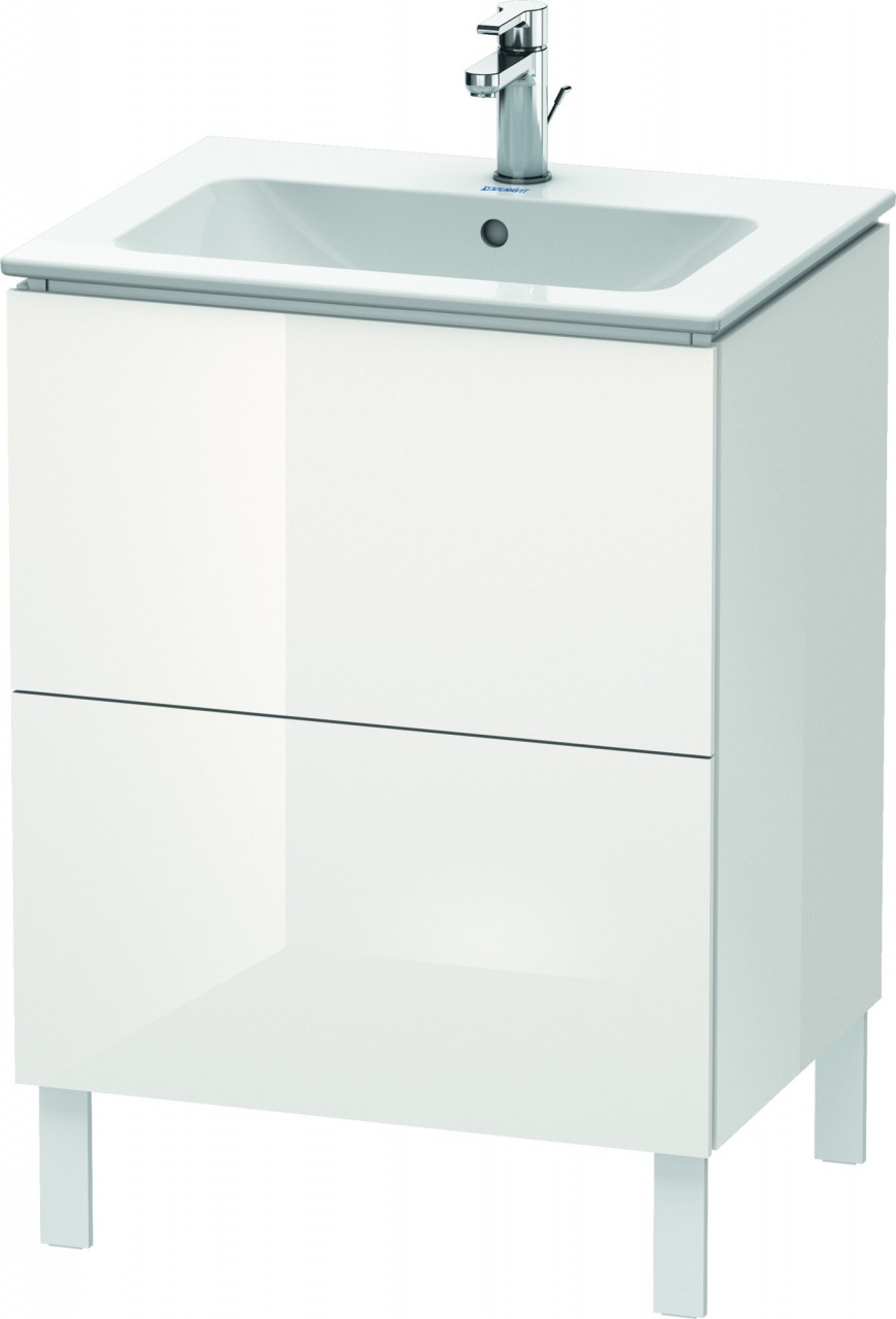 Duravit L-Cube Waschtischunterbau bodenstehend Weiß Hochglanz 620x481x704 mm - LC662508585 LC662508585 von Duravit