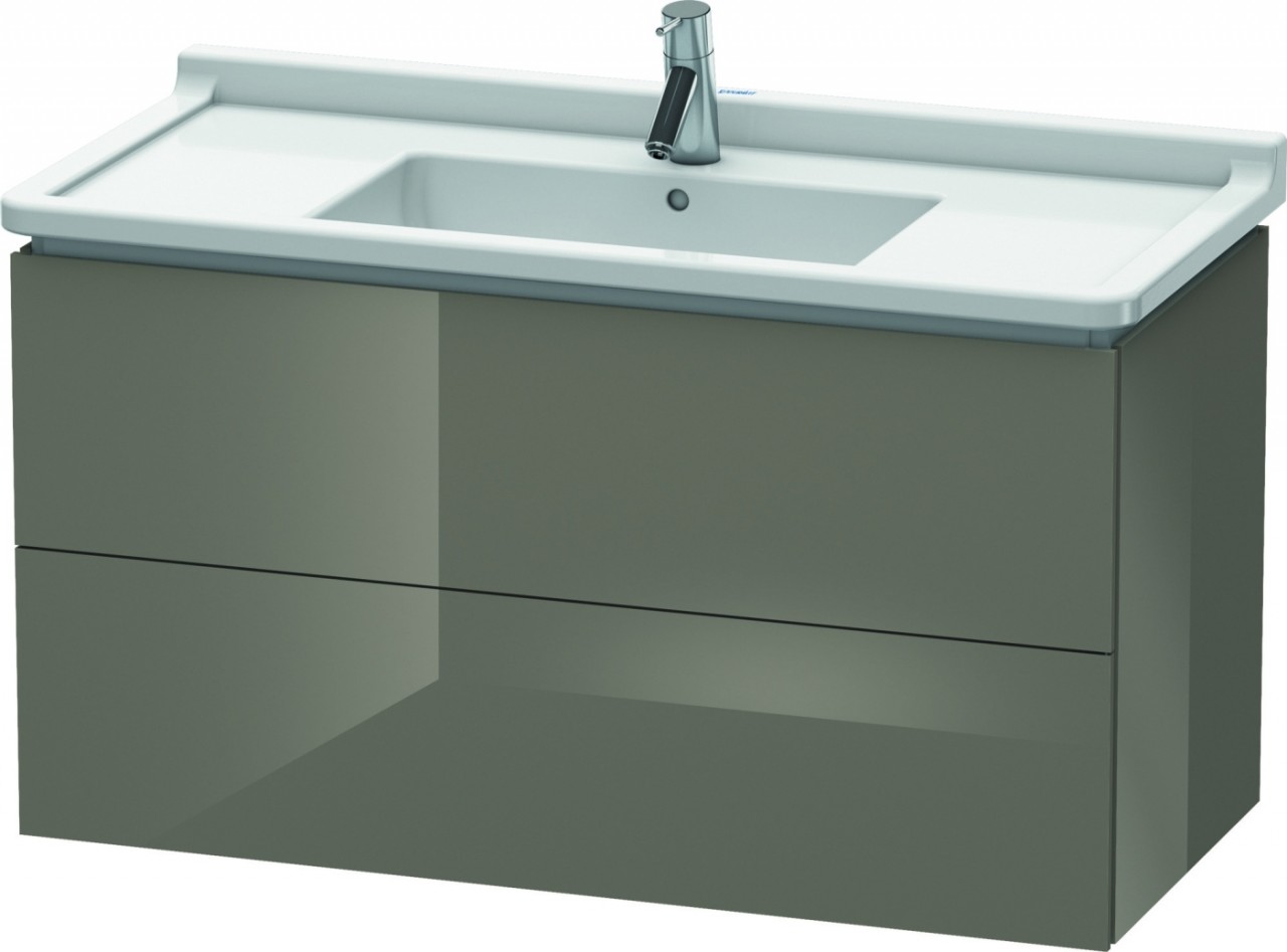 Duravit L-Cube Waschtischunterbau wandhängend Flanell Grau Hochglanz 1020x469x558 mm - LC626608989 LC626608989 von Duravit