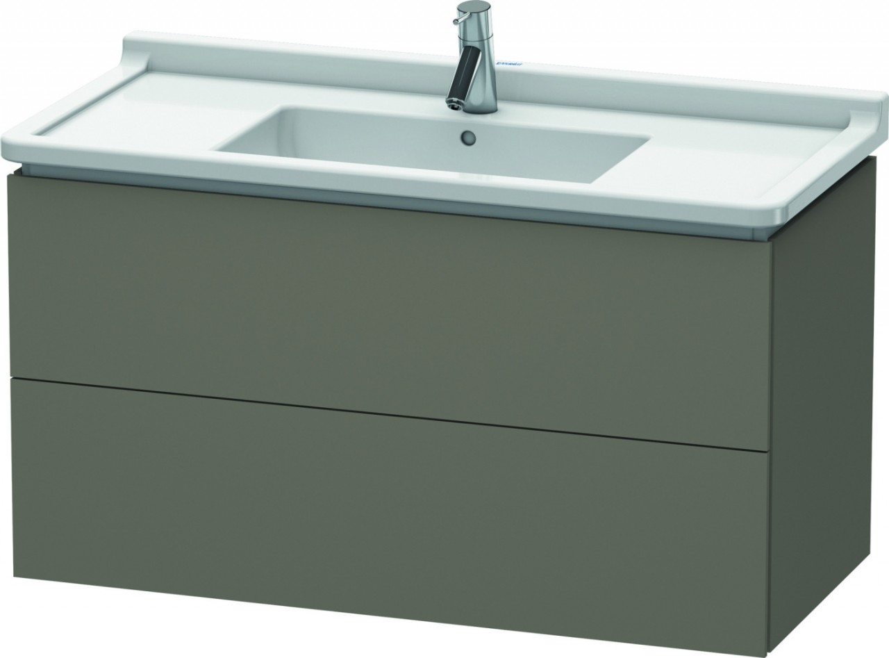 Duravit L-Cube Waschtischunterbau wandhängend Flanell Grau Seidenmatt 1020x469x558 mm - LC626609090 LC626609090 von Duravit