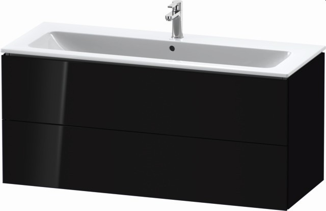 Duravit L-Cube Waschtischunterbau wandhängend Schwarz Hochglanz 1220x481x550 mm - LC624304040 LC624304040 von Duravit