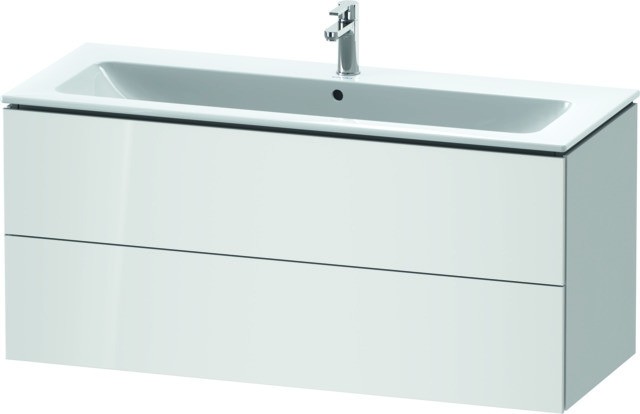 Duravit L-Cube Waschtischunterbau wandhängend Weiß Hochglanz 1220x481x550 mm - LC624308585 LC624308585 von Duravit