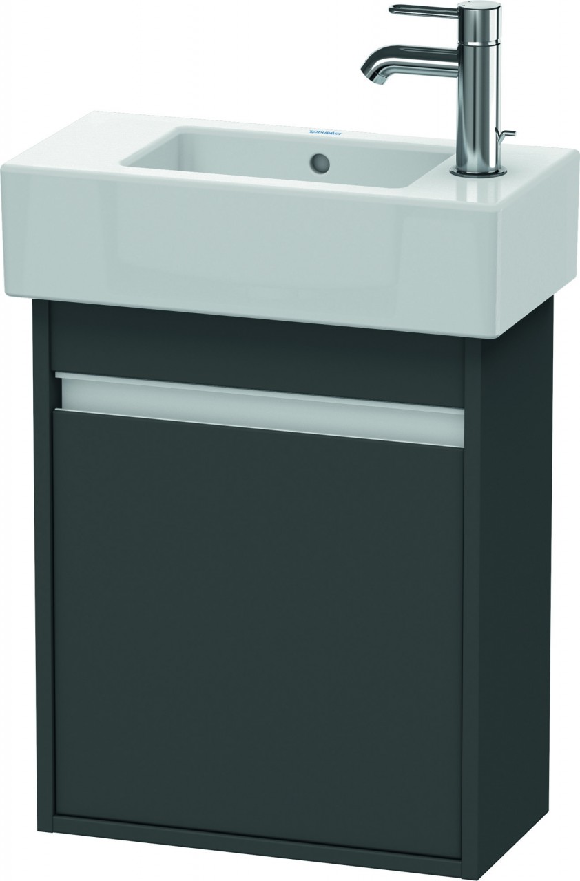 Duravit Ketho Waschtischunterbau wandhängend Graphit Matt 450x225x550 mm - KT6629L4949 KT6629L4949 von Duravit