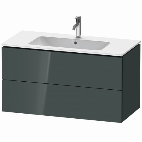 Duravit L-Cube Waschtischunterbau wandhängend Dolomiti Grau Hochglanz 1020x481x550 mm - LC624203838 LC624203838 von Duravit