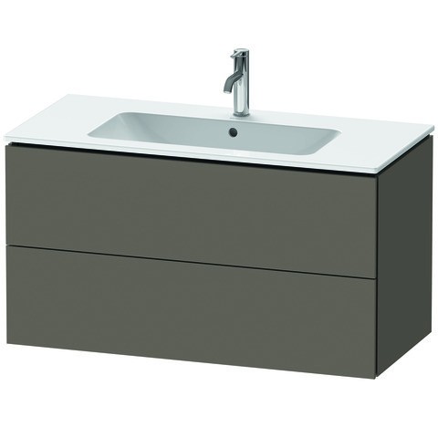 Duravit L-Cube Waschtischunterbau wandhängend Flanell Grau Seidenmatt 1020x481x550 mm - LC624209090 LC624209090 von Duravit