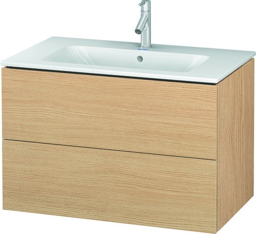 Duravit L-Cube Waschtischunterbau wandhängend Natur Eiche Matt 820x481x550 mm - LC624103030 LC624103030 von Duravit