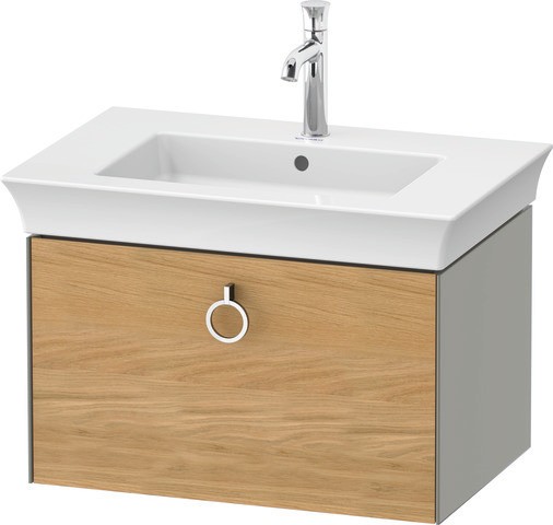 Duravit White Tulip Waschtischunterbau wandhängend Natur Eiche & Stein Grau Matt & Seidenmatt 684x45 WT42510H5920I10 von Duravit