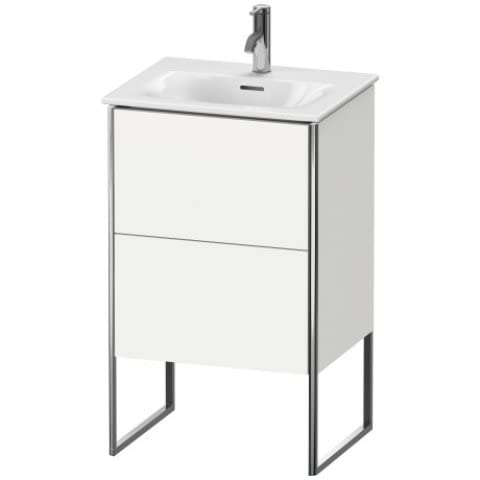 Duravit XSquare Waschtischunterbau stehend 51,0x41,8 cm, 2 Auszüge, für Waschtisch Viu 234453, Farbe (Front/Korpus): Weiß Seidenmatt Lack von Duravit